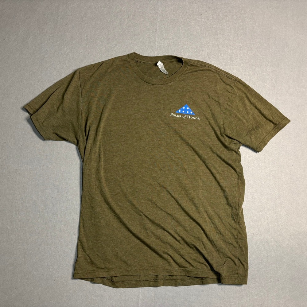 Next Level Folds of Honor Indiana Tri-Blend T-Shirt Men's XL Olive - Picture 1 of 16